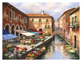 Flower Market on the Canal Kunst von Sung Kim