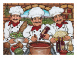 Three Happy Chefs Pósters por Janet Kruskamp