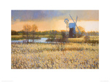 Passing Storm over Turf Fen Mill Giclee Print by Nicholas Verrall