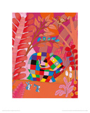 Elmer y amigos Lámina giclée por David Mckee Elmer y amigos Lámina giclée por David Mckee