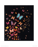 Midnight Butterflies Giclee Print by Lily Greenwood