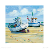 Fishing Boats Giclee Print by Jane Hewlett