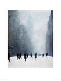 Blizzard - 5th Avenue Giclee Print by Jon Barker