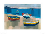 Devon Seascape Giclee Print by Sarah Batt