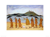 The Seven Umbrellas of Enlightenment Giclee Print by Sam Toft