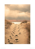 Footprints In The Sand Giclee Print by Jane Vollers