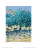 Goats And Olives, Rhodes Reproduction procédé giclée par Robert Jones