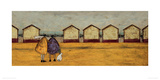 Looking Through The Gap In The Beach Huts Reproduction procédé giclée par Sam Toft