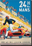 Le Mans 20 et 21 Juin 1959 Reproducción en lienzo de la lámina por Beligond