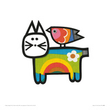 Happy Cat Giclee Print by Jane Foster