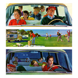 "Before, During & After Picnic", September 5, 1959 Giclee Print by John Falter
