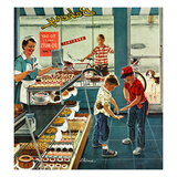 "Doughnuts for Loose Change", March 29, 1958 Reproduction procédé giclée par Ben Kimberly Prins