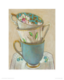 3 Cups on Saucer Giclee Print by Andrea Letterie