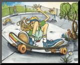 Lip Grind Mounted Print by BOGY (Aaron Bogushefsky) 