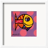 Striped Fish Posters av Romero Britto