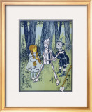 Wizard of Oz: Dorothy Oils the Tin Woodman's Joints Framed Giclee Print by W.w. Denslow