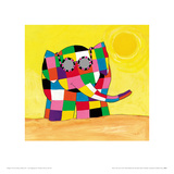 Elmer in der Sonne Giclée-Druck von David Mckee