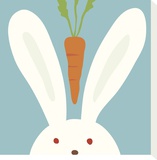 Lapin, Peek-a-Boo I Reproduction transférée sur toile : par Yuko Lau