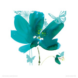 Butterflies and Flowers Giclee Print by Summer Thornton