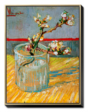 Blossoming Almond Branch in a Glass, c.1888 Framed Canvas Print by Vincent van Gogh