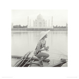 Taj Mahal, India, Vogue 1956 Giclée-tryk af Norman Parkinson