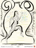 2012 Olympics-Chris Ofili-For the Unknown Runner Plakat autor Chris Ofili