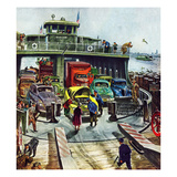 "Hudson Ferry", February 4, 1950 Giclee Print by Thornton Utz