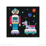 A Robot & His Dog Giclee Print by Simon Hart