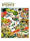 "Children's Zoo" Saturday Evening Post Cover, April 5, 1958 Giclee Print by Gustaf Tenggren