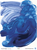 2012 Olympics-Howard Hodgkin-Swimming Plakaty autor Howard Hodgkin
