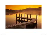 Frosted Jetty on Derwent Water Giclee Print by Tom Mackie