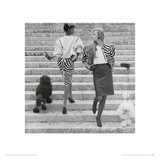 Iman & Jerry, French Vogue 1982 Gicleetryck av Norman Parkinson