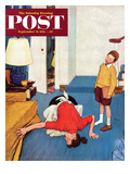 "Missing Shoe" Saturday Evening Post Cover, September 8, 1951 Giclee Print by Jack Welch