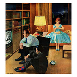 "Date with the Television", April 21, 1956 reproduction procédé giclée par John Falter