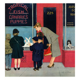 "Bunnies for Sale", April 12, 1952 Giclee Print by M. Coburn Whitmore