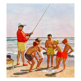 "Big Pole Little Fish", September 1, 1956 Giclee Print by Richard Sargent