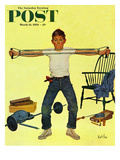 "Working Out" Saturday Evening Post Cover, March 14, 1959 Reproduction procédé giclée par Kurt Ard