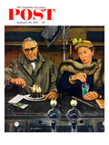 "Soda Fountain Dieter" Saturday Evening Post Cover, January 30, 1954 reproduction procédé giclée par Stevan Dohanos