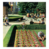 "City Park", June 5, 1954 Giclee Print by John Falter