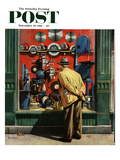 "Power Tool Window Shopping" Saturday Evening Post Cover, November 10, 1951 Giclée-Druck von Stevan Dohanos