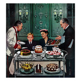 "Dessert Cart", January 1, 1955 reproduction procédé giclée par Stevan Dohanos