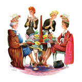 "Same Hat, Two Different Women", March 21, 1959 Giclee Print by Constantin Alajalov