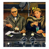 "Soda Fountain Dieter", January 30, 1954 Giclee Print by Stevan Dohanos