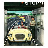 "Stop and Pay Toll", April 7, 1956 Giclee Print by Stevan Dohanos