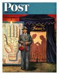 "Palmist" Saturday Evening Post Cover, June 10, 1950 reproduction procédé giclée par Stevan Dohanos