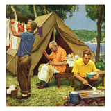 "Three Generations Camping", May 30, 1953 Giclee Print by Mead Schaeffer