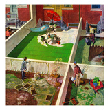 "Painting the Patio Green", May 2, 1953 Reproduction procédé giclée par Thornton Utz