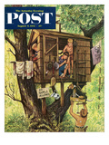 "No Girls Allowed" Saturday Evening Post Cover, August 9, 1952 Giclee Print by Stevan Dohanos