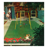 "Coming Up Roses", June 8, 1957 Giclee Print by George Hughes