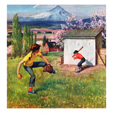 "Oregon Baseball", April 21, 1951 Giclee Print by John Clymer